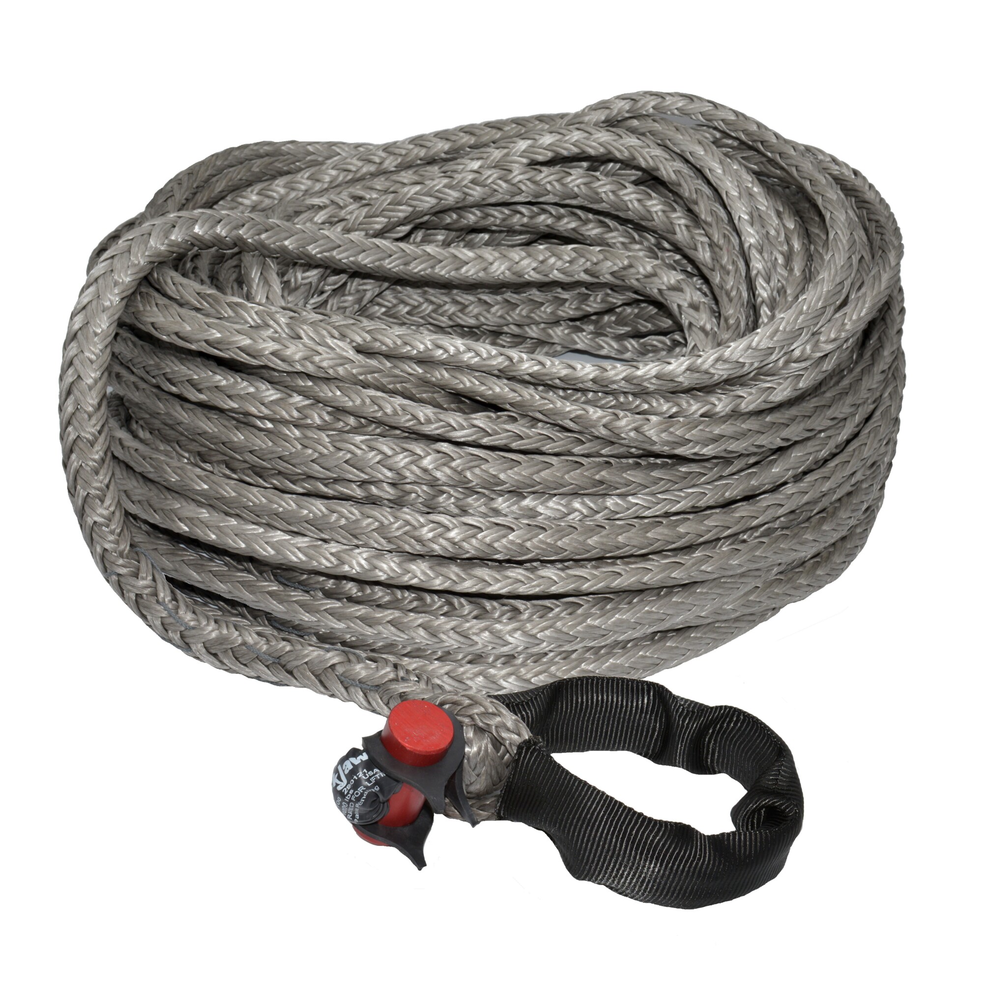 LockJaw, Synthetic Winch Rope Line w/Shackle, Max. Capacity 32100 lb, Length 125 ft, Diameter 1/2 in, Model# 20-0500125